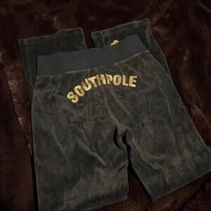 Southpole black and gold velvet